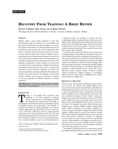 bishop et al. recovery from training review recovery ii 