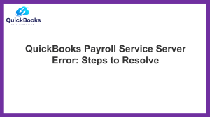 Simple Guide To Resolve QuickBooks Payroll Service Server Error