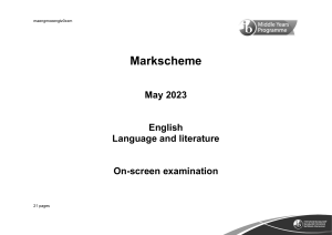 M23 English LAL markscheme