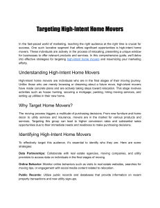 Targeting High-Intent Home Movers