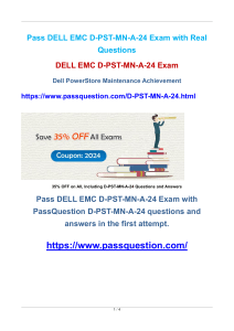 D-PST-MN-A-24 Dell PowerStore Maintenance Achievement Exam Questions
