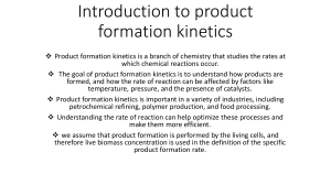 product formation kinetics