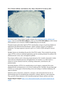 Para Toluene Sulfonic Acid Industry Size, Share, Demand & Growth by 2034
