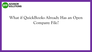 Resolve QuickBooks already has an open company file issue