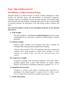 Introduction to Ship Structural Design