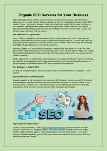 Organic SEO Services for Your Business