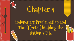 Indonesia's Proclamation and the Effort of Building the Nation's Life - meet 1