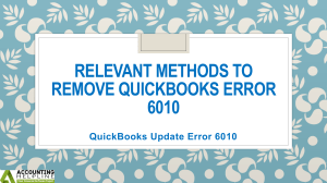 Best Ever Guide To Fix QuickBooks Update Error 6010