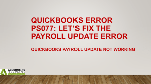 QuickBooks Payroll Update Not Working: Best Techniques for Fixing