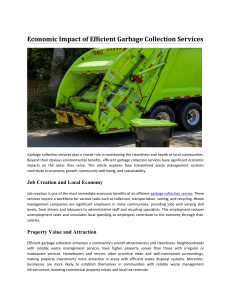 Economic Impact of Efficient Garbage Collection Services