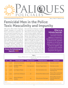 Femicidal Men in the Police: Toxic Masculinity and  Impunity
