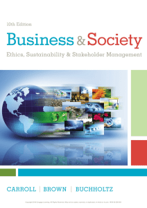 Archie B Carroll Ann K Buchholtz Business and Society Ethics, Sustainability