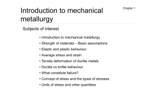 Introduction to mechanical Metallurgy