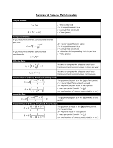 chapter5 formulas