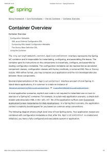 Container Overview    Spring Framework