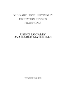 ORDINARY LEVEL SECONDARY EDUCATION PHYSICS PRACTICALS ( PDFDrive )