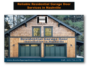 Reliable Residential Garage Door Services in Nashville