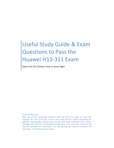 Useful Study Guide & Exam Questions to Pass the Huawei H13-311 Exam