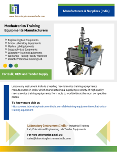 Mechatronics Training Equipments Manufacturers