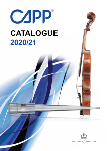 CAPP Pipettes & Lab Equipment Catalogue 2020/21