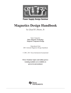 Magnetics Design Handbook by Lloyd H. Dixon, Jr.