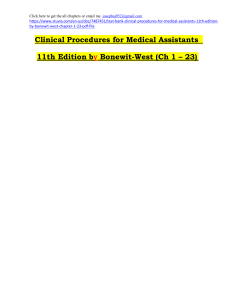 Clinical Procedures for Medical Assistants Test Bank