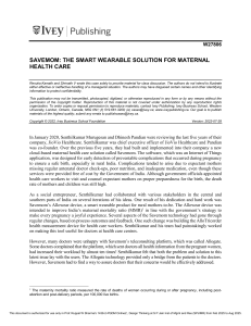 Savemom: Smart Wearable for Maternal Health - Case Study