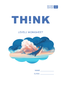 Think Level 1 Worksheet: English Language Learning