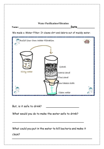 Water Filtration Worksheet: Science for Kids