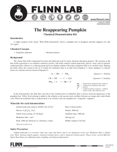 Reappearing Pumpkin Chemical Demo Kit: Oxidation-Reduction