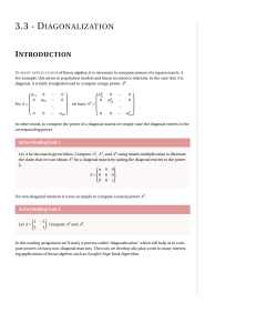 Diagonalization in Linear Algebra: Eigenvalues & Eigenvectors