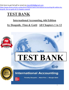 International Accounting Test Bank, 6th Edition