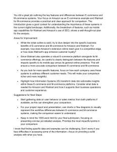 E-commerce vs M-commerce Analysis Feedback: Amazon & Walmart