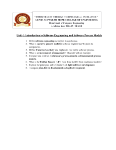Software Engineering Process Models - Course Material