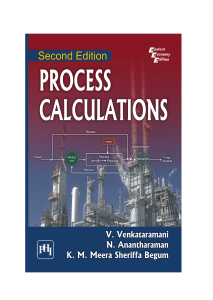 Process Calculations Textbook: Chemical Engineering