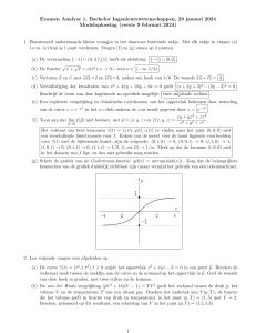 Analyse 1 Examenoplossing - Bachelor Ingenieur