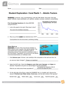 Coral Reefs: Abiotic Factors - Student Exploration