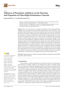 Pozzolanic Additives in Ultra-High-Performance Concrete