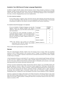 Foreign Language Registration for PEARL Students