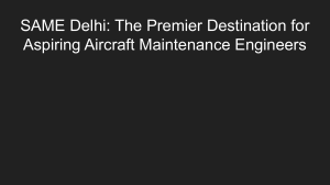 SAME Delhi: Aircraft Maintenance Engineering Program