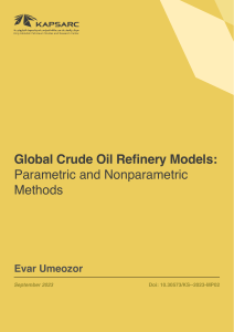 Crude Oil Refinery Models: Parametric & Nonparametric Methods