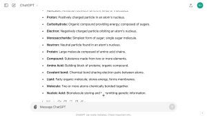 Biology Definitions: Atoms, Molecules, and Biomolecules