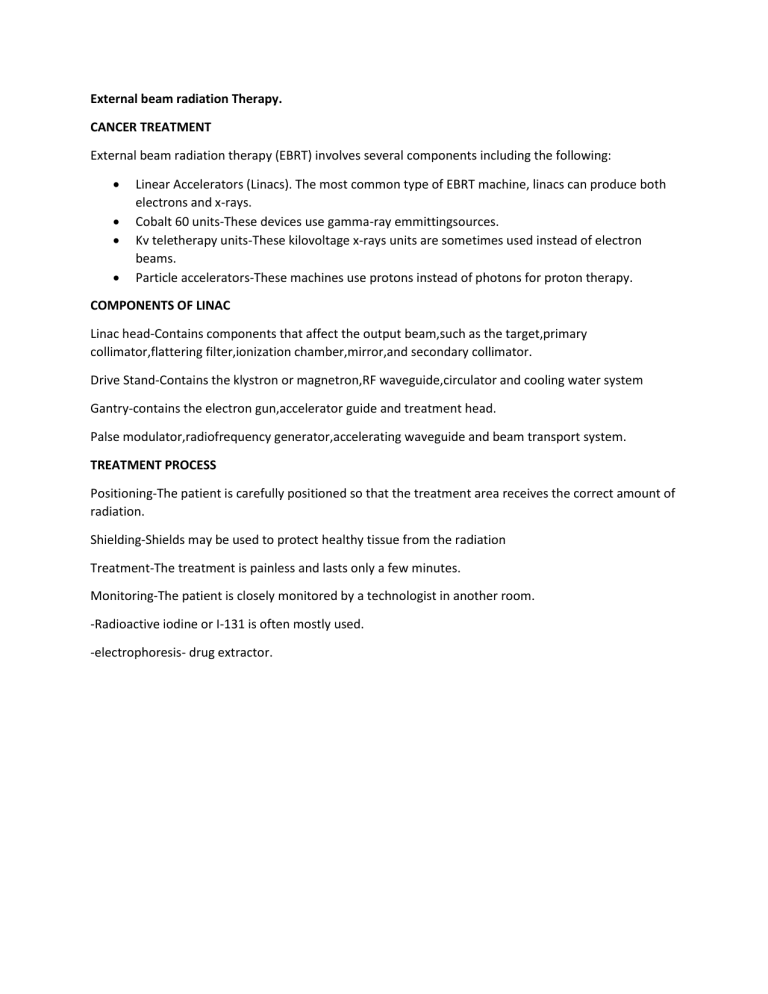 External Beam Radiation Therapy (EBRT) Overview