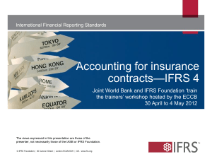 Accounting for insurance contracts—IFRS 4