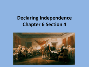 Declaring Independence Chapter 6 Section 4