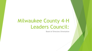 Milwaukee County 4-H Leaders Council: