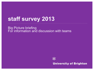 Staff Survey 2013 briefing (Powerpoint)