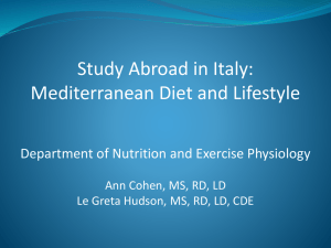 Mediterranean Diet and Lifestyle - University of Missouri Extension