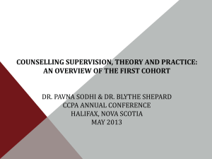 Counselling Supervision, Theory and Practice