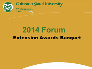 2014 Forum - Colorado State University Extension